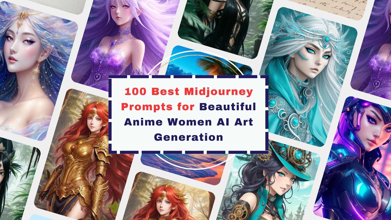 100 Best Midjourney Prompts for Beautiful Anime Women AI Art Generation