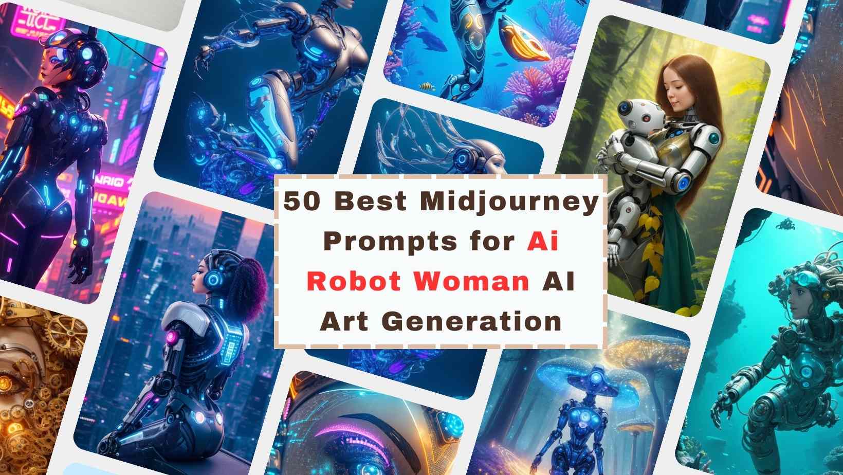 50 Best Midjourney Prompts for Ai Robot Woman AI Art Generation
