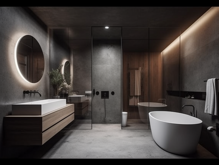 MindBlowing AIGenerated Modern Bathrooms Ideas