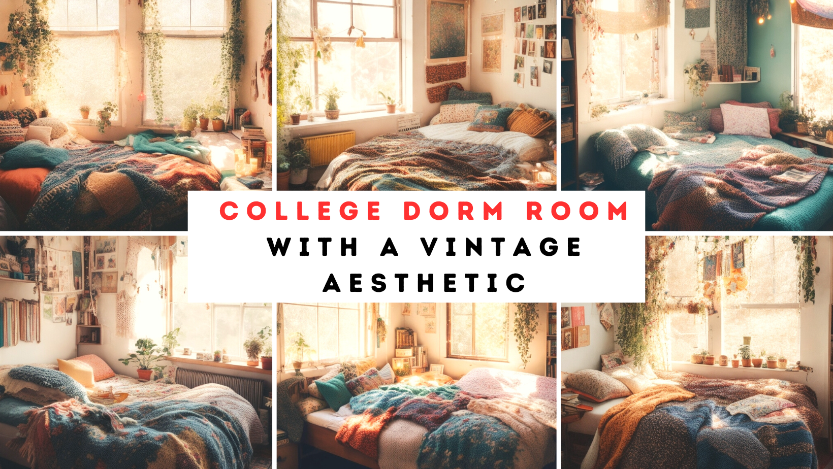 College Dorm Room with a Vintage Aesthetic
