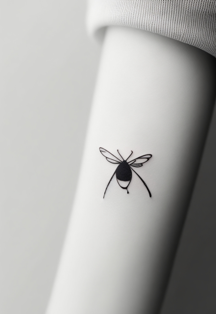 Minimalist Bee Tattoo Designs Ideas
