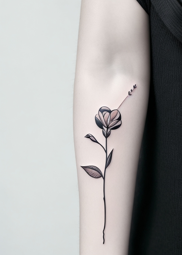Minimalist Flower Tattoos Design Ideas