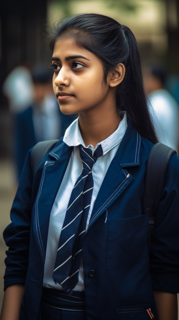 AI-Generated Indian School Girl