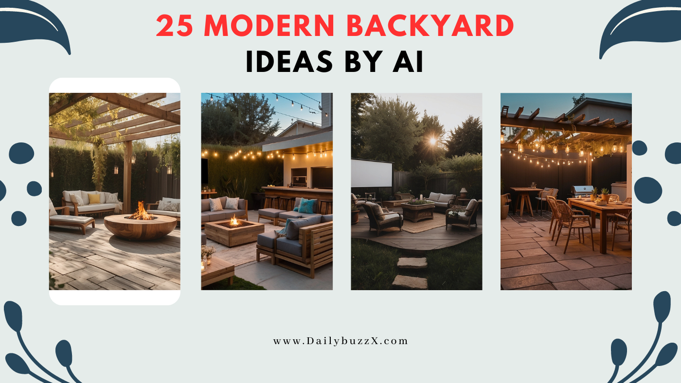 Discover 25 Modern Backyard Ideas : Unique AI-Generated Inspirations